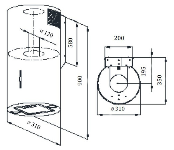 Кухонная вытяжка Weissgauff Tubus 90 Black Edition