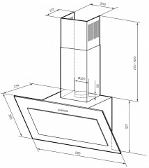 Кухонная вытяжка Lex Mio GS 600 Black