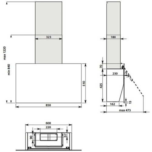 Кухонная вытяжка Falmec COVER TERRACOTTA 85