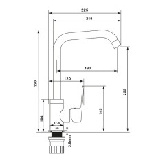 Смеситель для кухни WesnaArt Nova NOV03-150