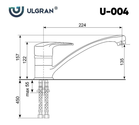 Смеситель для кухни Ulgran U-004-309