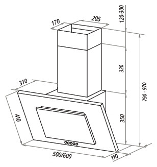 Кухонная вытяжка HOMSair BELL 60 White