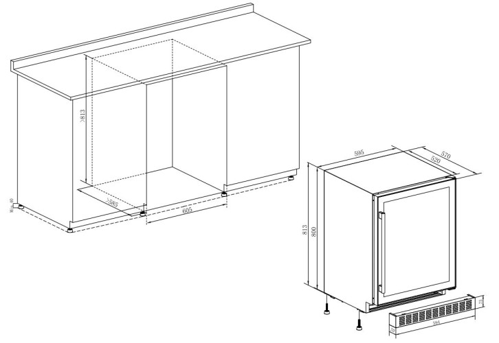 Винный шкаф IP Industrie CEX 8151 VU