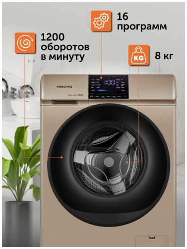 Стиральная машина Hiberg i WQ6 814 W