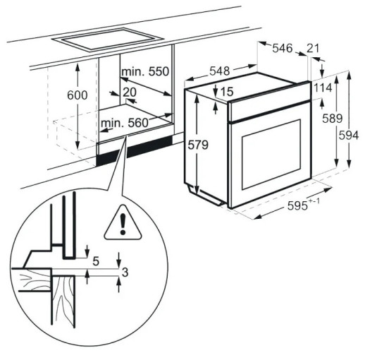 Электрический духовой шкаф AEG BCR 742350 W
