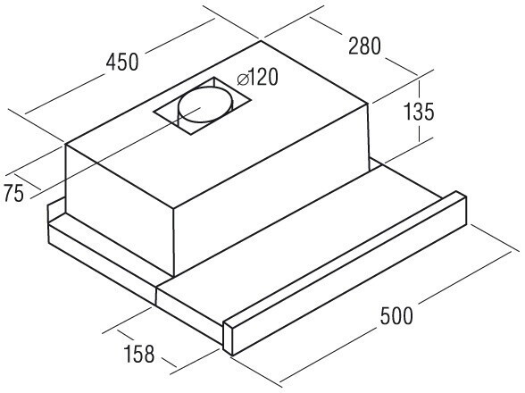 Встраиваемая вытяжка Cata TF 5250 IX