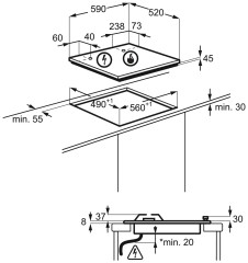 Газовая варочная панель Electrolux GPE 363 LK