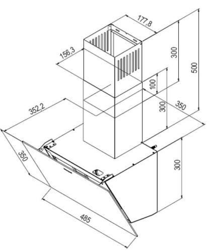 Кухонная вытяжка Weissgauff Yota 502 touch white glass
