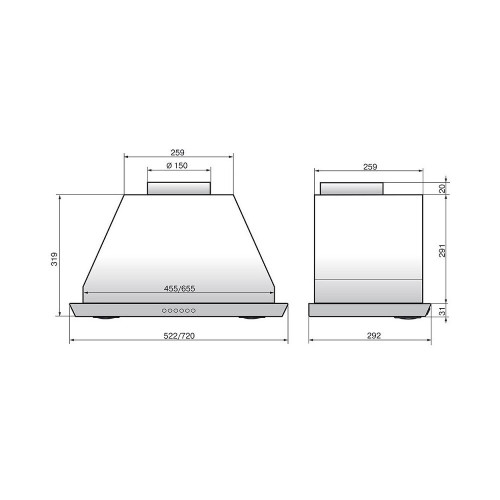 Встраиваемая вытяжка Elikor 52П-1000-Э4Г крем