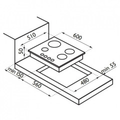 Комбинированная варочная панель Ardesia F 6V31 GTX