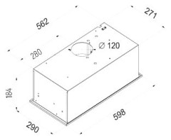 Встраиваемая вытяжка Ciarko Brutto 60 Inox