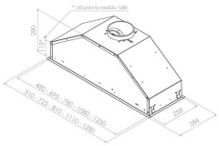 Встраиваемая вытяжка PANDO GTI 810 NEGRO V 850 SEC
