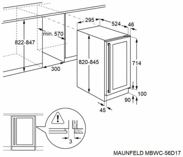 Винный шкаф MAUNFELD MBWC-56D17