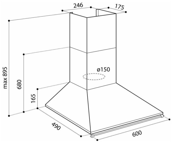 Кухонная вытяжка Lex Vintage 600 ivory