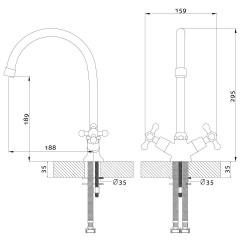Смеситель для кухни Rossinka G02-72