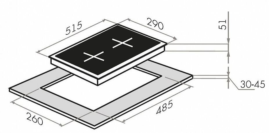 Газовая варочная панель MAUNFELD EGHG.32.73CW/G