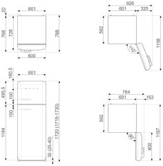 Холодильник Smeg FAB30RCR5