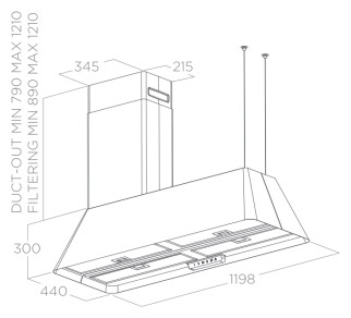 Островная вытяжка Elica IKONA MAXXI PURE IX F 120