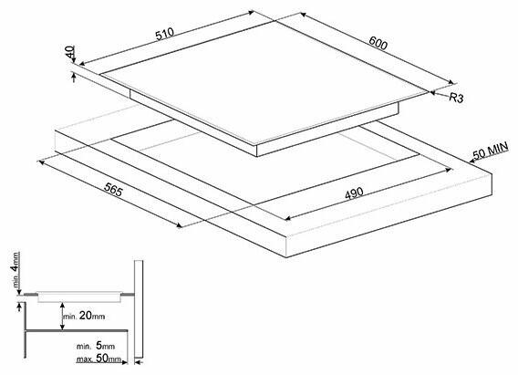 Электрическая варочная панель Smeg SE363ETB