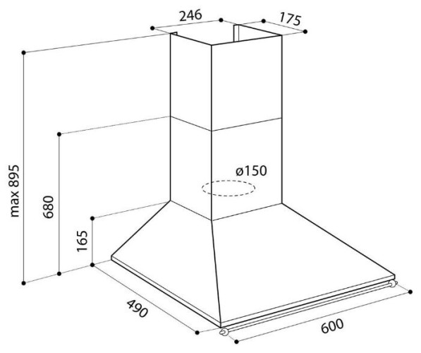Кухонная вытяжка Lex Vintage 600 black