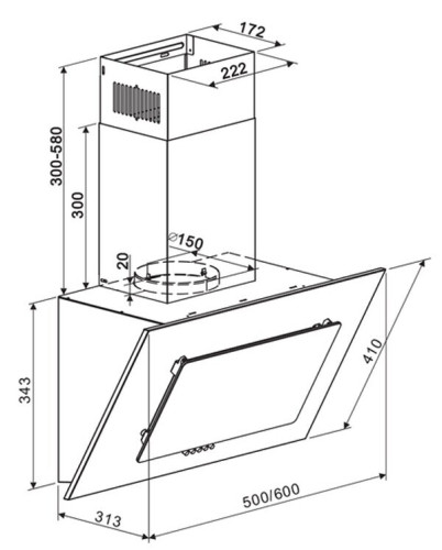 Кухонная вытяжка Maunfeld Tower 60 черный