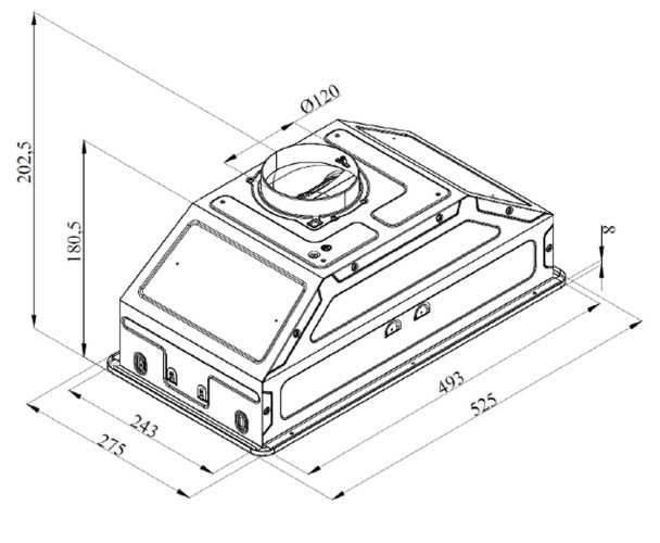 Встраиваемая вытяжка Monsher INHIT 60 X