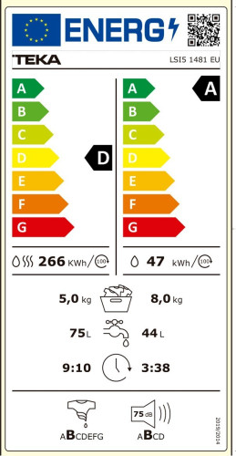 Встраиваемая стиральная машина Teka LSI5 1481
