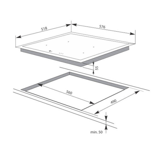 Индукционная варочная панель Hansa BHIW 68303