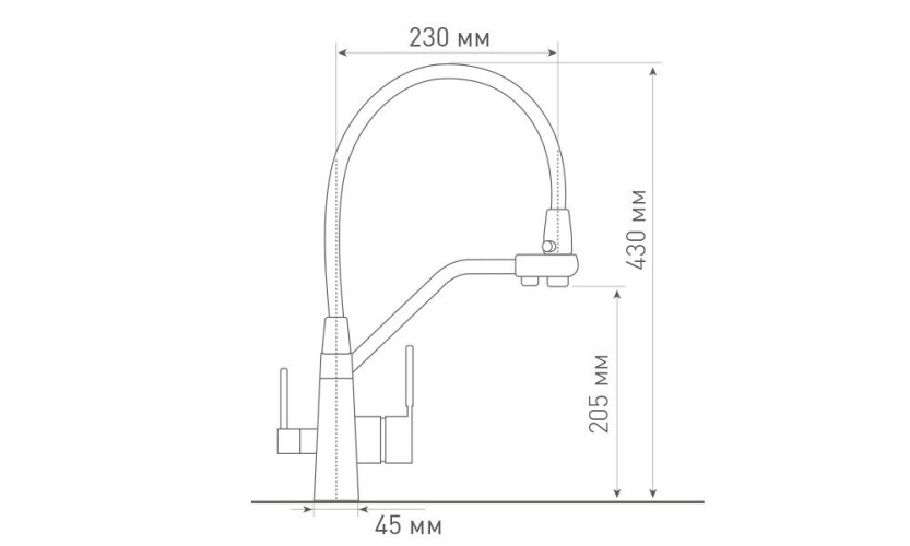 Смеситель для кухни Zigmund & Shtain ZS 2200 млечный путь