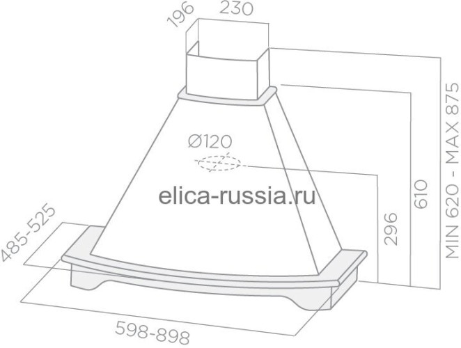 Кухонная вытяжка Elica CORALINE WH A 90 белый