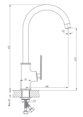 Смеситель для кухни Rush Palm PL2530-22