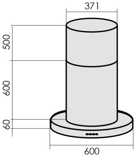Кухонная вытяжка MBS Zebrina 160 Island Inox