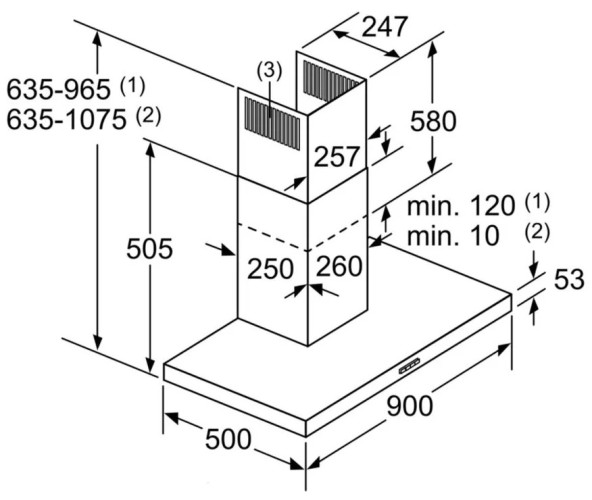 Кухонная вытяжка Bosch DWB 96IM50