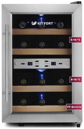 Винный шкаф Dunavox DX-19.58SSK/DP