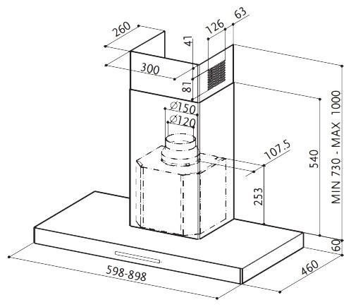 Кухонная вытяжка Faber Stilux EG8 X/V A60