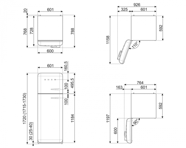 Холодильник Smeg FAB30LWH5