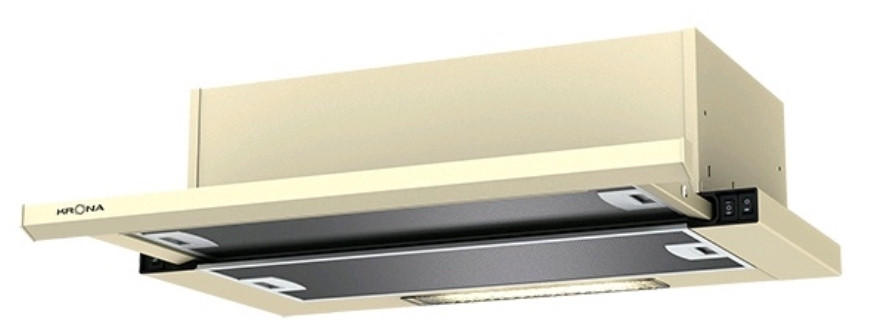 Встраиваемая вытяжка KRONA KAMILLA slim 600 ivory 1 мотор