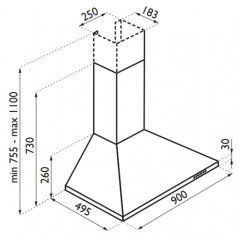 Кухонная вытяжка Ardesia CN 90 CR