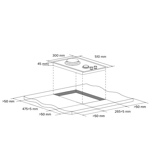 Газовая варочная панель Libhof IS-302B