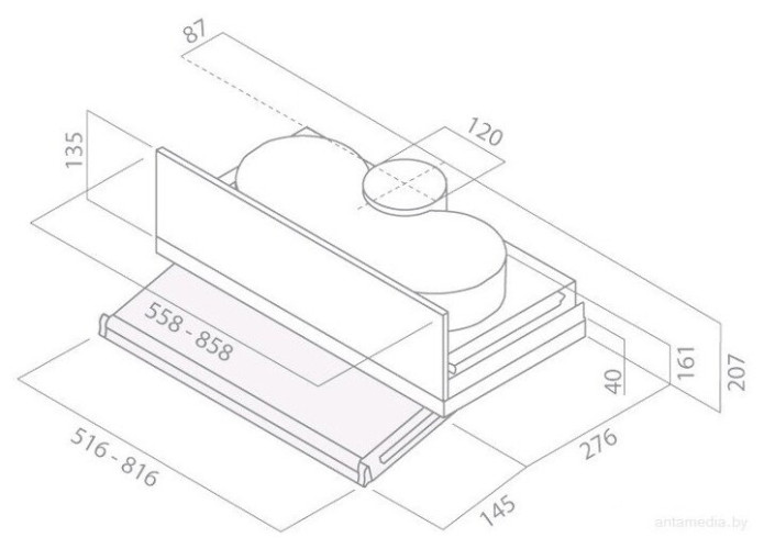 Встраиваемая вытяжка Elica Ciak GR A/86