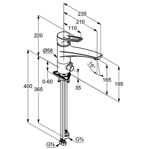 Смеситель для кухни Kludi Mx 399069262