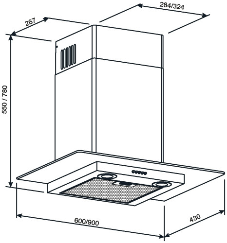 Кухонная вытяжка Kuppersberg Lora 60 X 4HPB