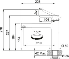 Смеситель для кухни Franke Better 115.0600.096 декор сталь