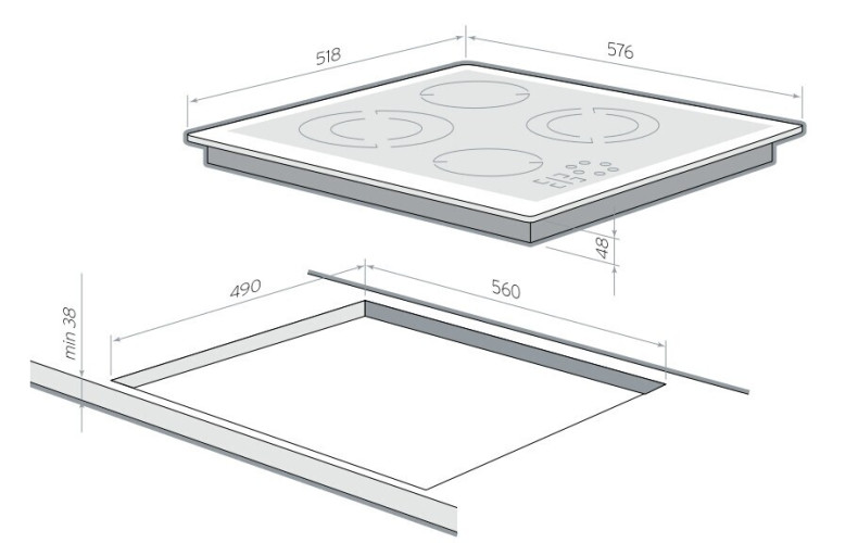 Индукционная варочная панель Hansa BHIW 67303
