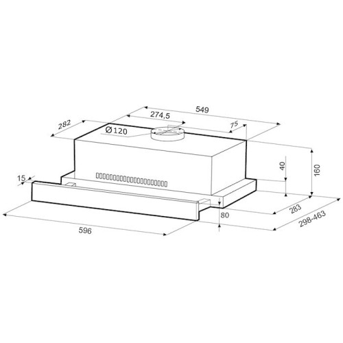 Встраиваемая вытяжка Krona Kamilla R 600 Inox