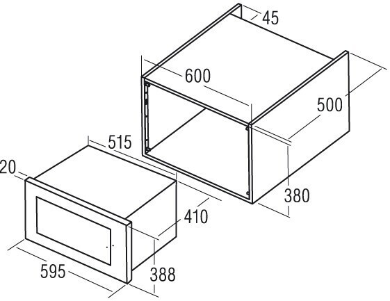Встраиваемая микроволновая печь Cata MC 25 D GTC BK