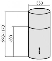 Кухонная вытяжка MBS Amaranth 135 Island White