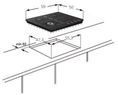 Газовая варочная панель MONSHER MKFG 60 G40 ME096-SFT