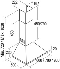 Кухонная вытяжка Cata Omega 600 X/A
