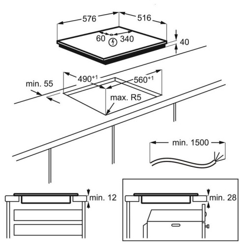 Электрическая варочная панель Aeg HK634060XB